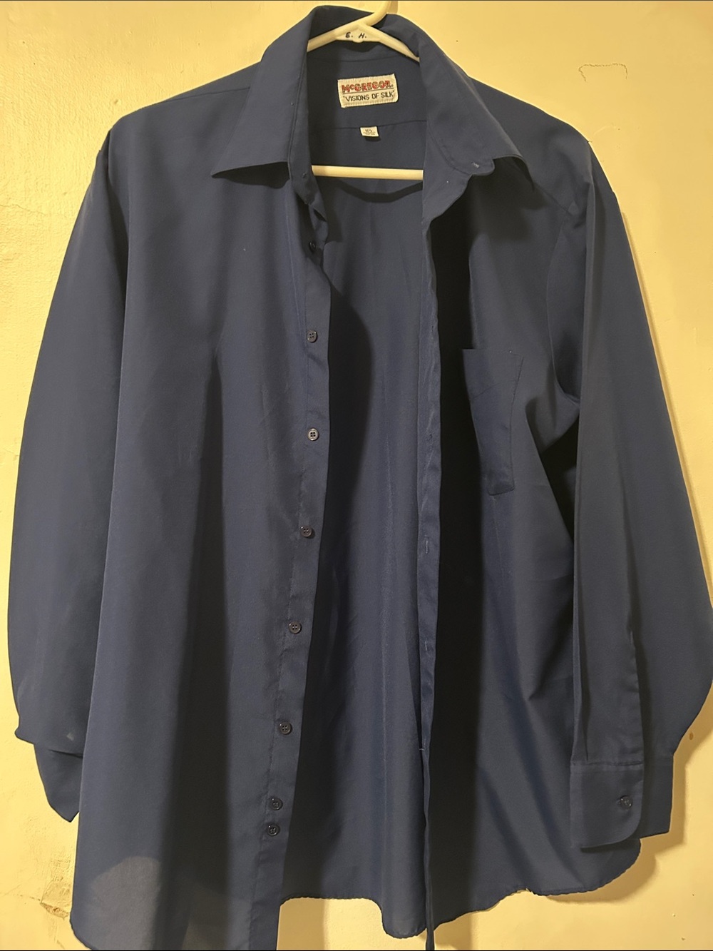 Vintage silk McGregor Navy Lightweight button down shirt
